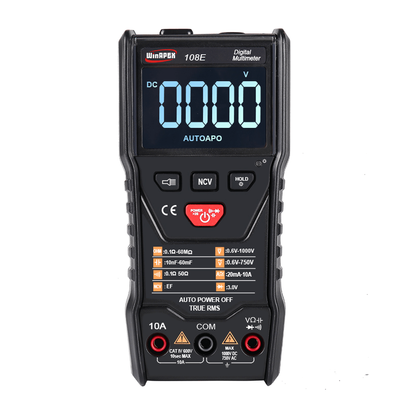 Winapex 108E 6000 Counts Automatic Scanning Ture RMS Digital Multimeter Automatic Identification Test AC/DC Voltage Current Resistance Continous Measurement - MRSLM