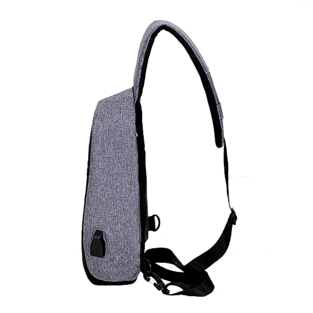 Men External USB Charging Multi-Function Sling Bag Water Repellent anti Theft Bag for Ipad - MRSLM