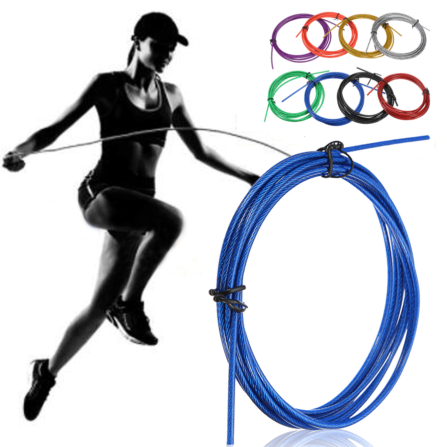 3M Rope Jumping Replaceable Wire Cable Speed Jump Ropes Fitness Equipment - MRSLM