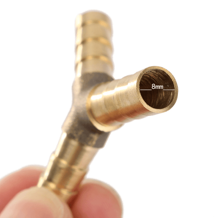 6/8/10MM Brass Connector Gardening Hose ''Y'' Plumbing Fittings Gas Hose Tee - MRSLM