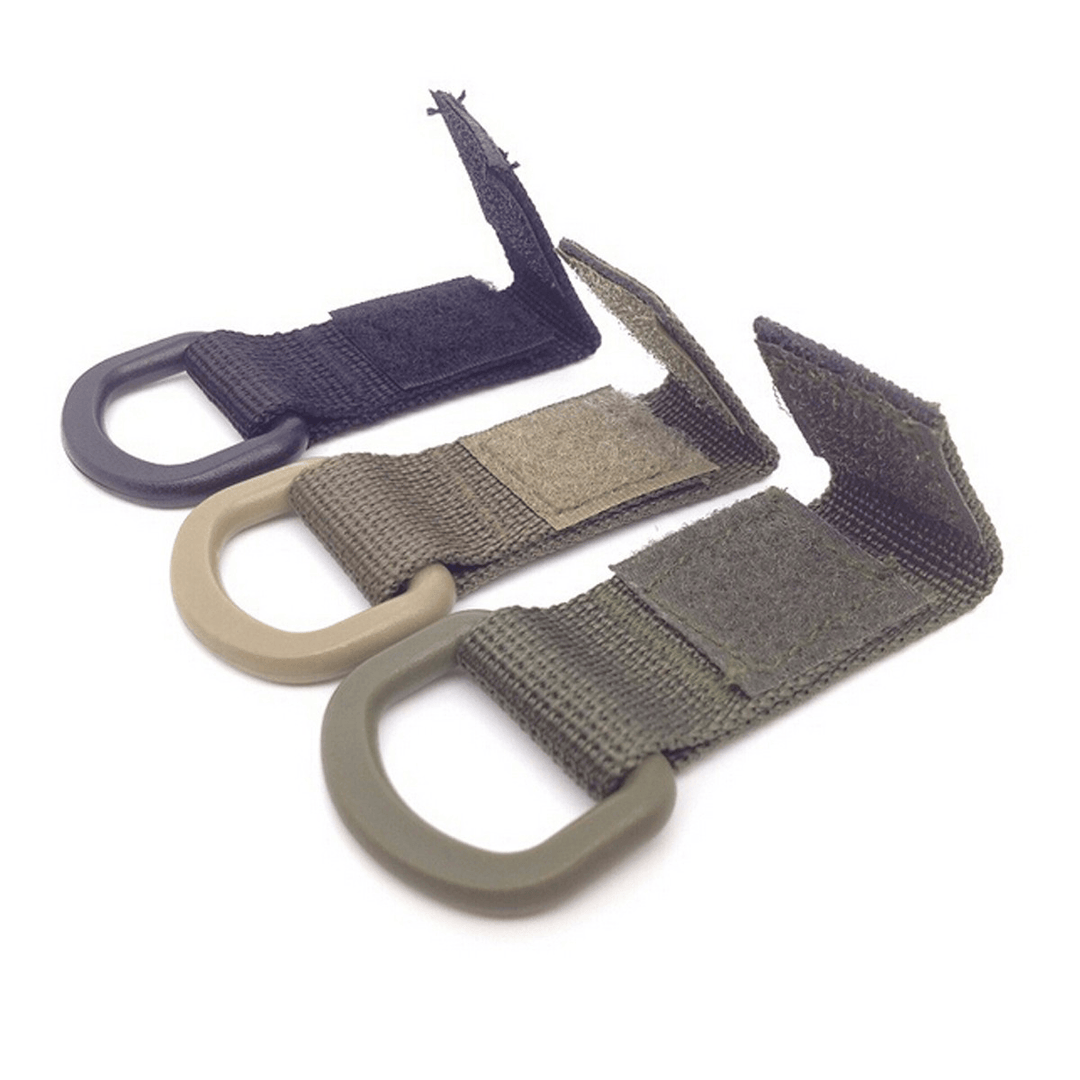 Military Tactical Carabiner Nylon Strap Buckle Hook Belt Hanging Keychain D-Shaped Ring Molle System - MRSLM