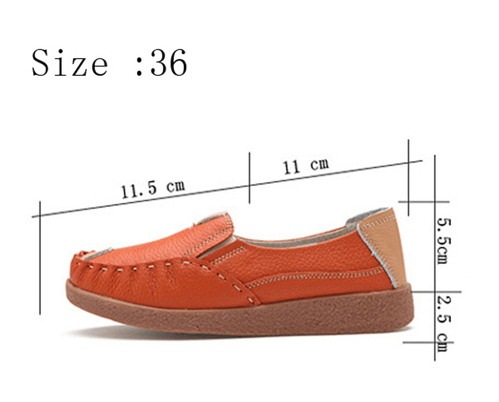 Women Autumn Flats Soft Sloe round Toe Shoes Color Matching Flat Loafers - MRSLM