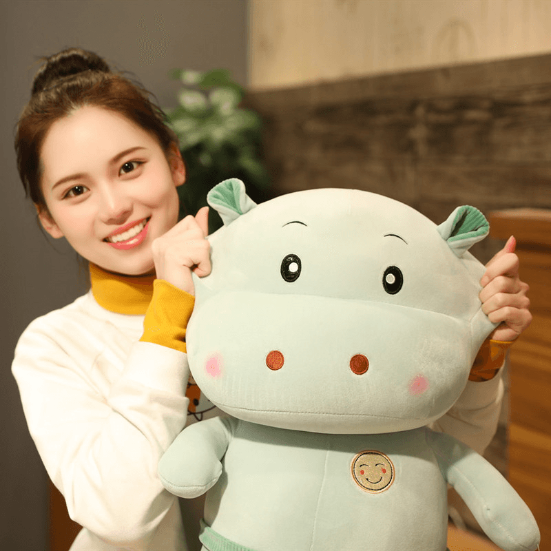 Smiling Hippo Elephant Doll Plush Toy - MRSLM