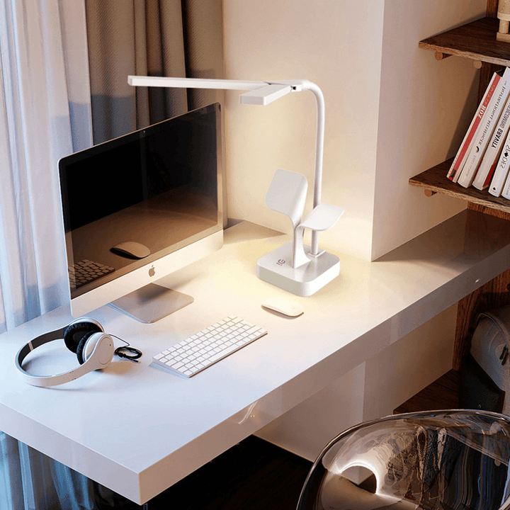 2500Mah Dual Heads LED Desk Lamp Shadowless Reading Light Eye Protect Touch Control Rotatable Rechargeable Table Lamp - MRSLM