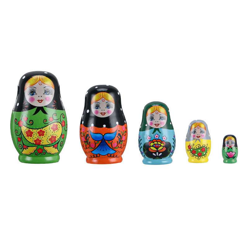 Wooden Russian Five Layer Matryoshka Crafts - MRSLM