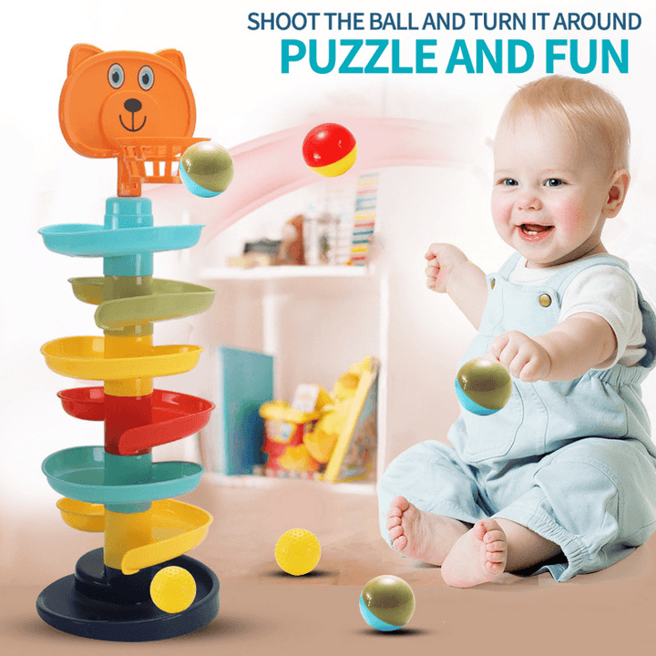 Turn around and Play Fun Slides, Rolling Balls, Early Education Toys - MRSLM