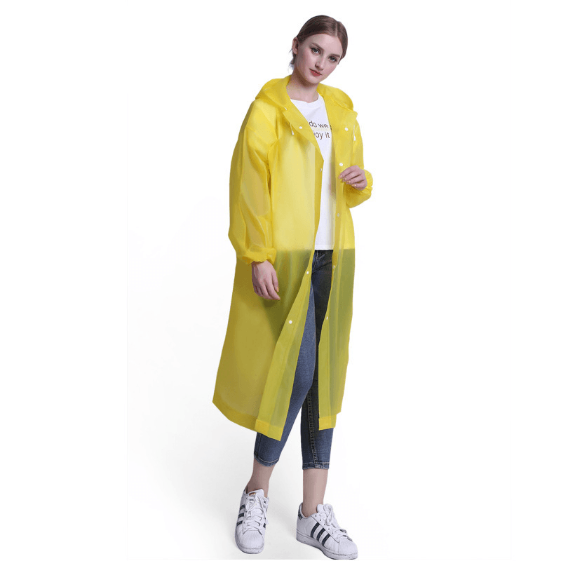 Non-Disposable Stylish Adult Lightweight Hooded Raincoat Breathable Tourism Outdoor Raincoat Environmental Protection Rainware Slicker Mackintosh - MRSLM