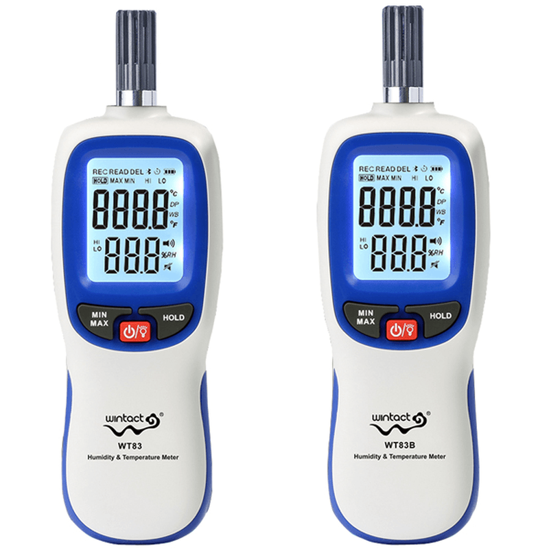 Wintact WT83 WT83B Bluetooth Digital Temperature Humidity Meter Thermometer Hygrometer Dew Point & Wet Bulb Temperature Measurement - MRSLM