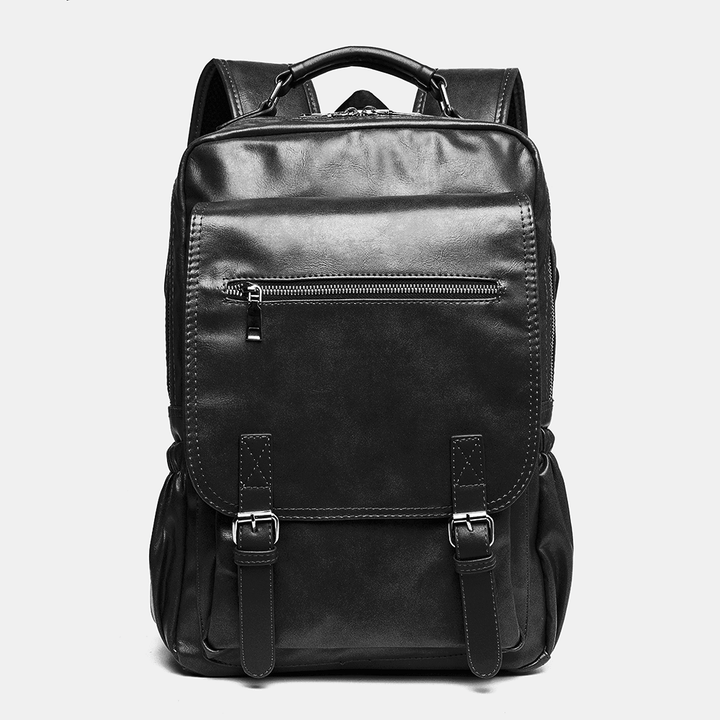 Men Retro Leisure Large Capacity Anti-Theft Backpack with USB Charging Port - MRSLM