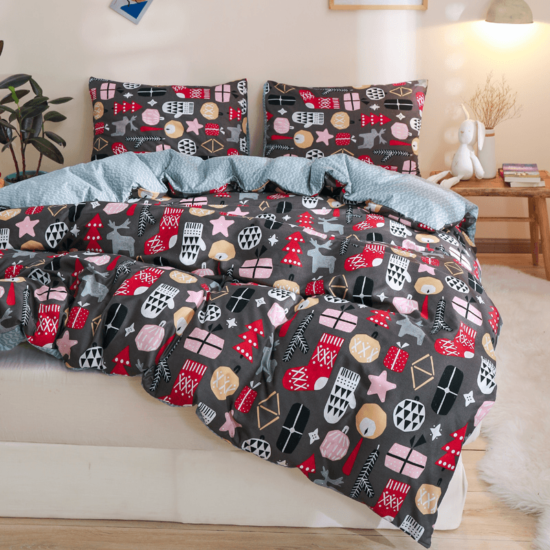 Bedding Set Pillowcase Duvet Cover Sets Bed Linen Sheet Quilt Covers Bedclothes for Bedroom Decor - MRSLM