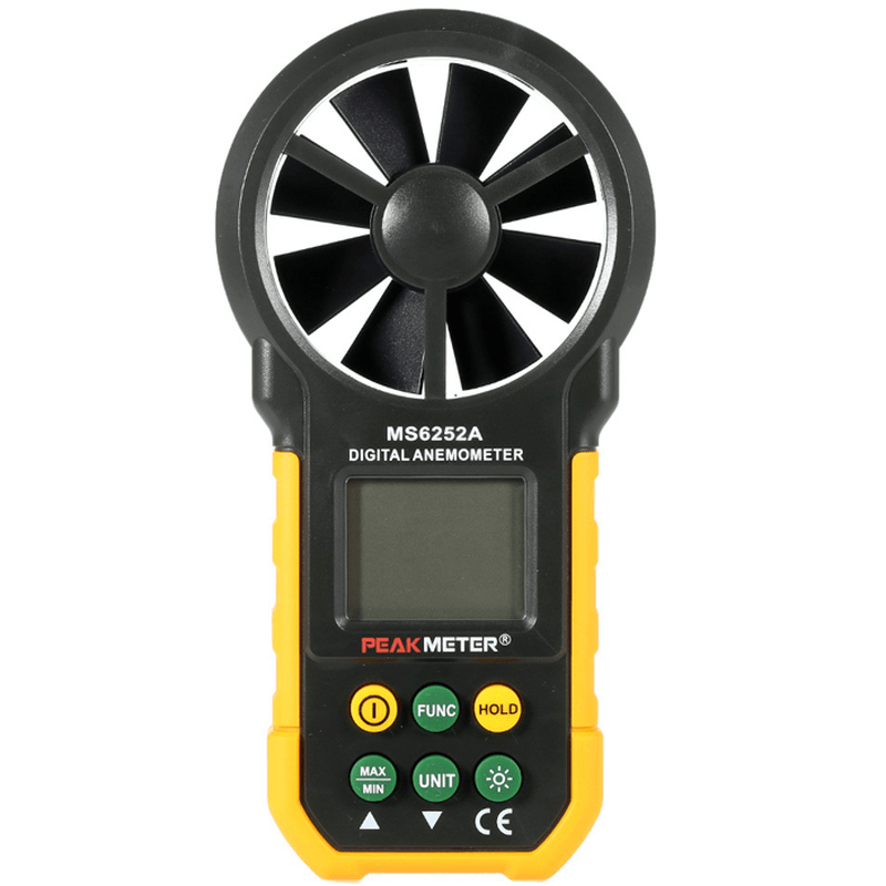 PEAKMETER MS6252A Multifunctional Digital Anemometer Air Volume Tachometer Wind Air Speed Tester - MRSLM