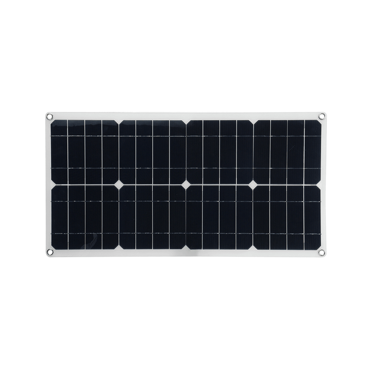 18V Semi-Flexible Solar Panel Kit Dual Battery Charger Solar Power Kit 10-100A LCD Controller for Caravan Van Boat - MRSLM