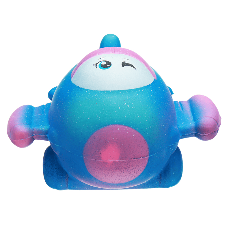 Taburasa 12CM Cute Galaxy Airplane Plane Squishy Slow Rising Squeeze Toy Kids Gift with Packaging - MRSLM