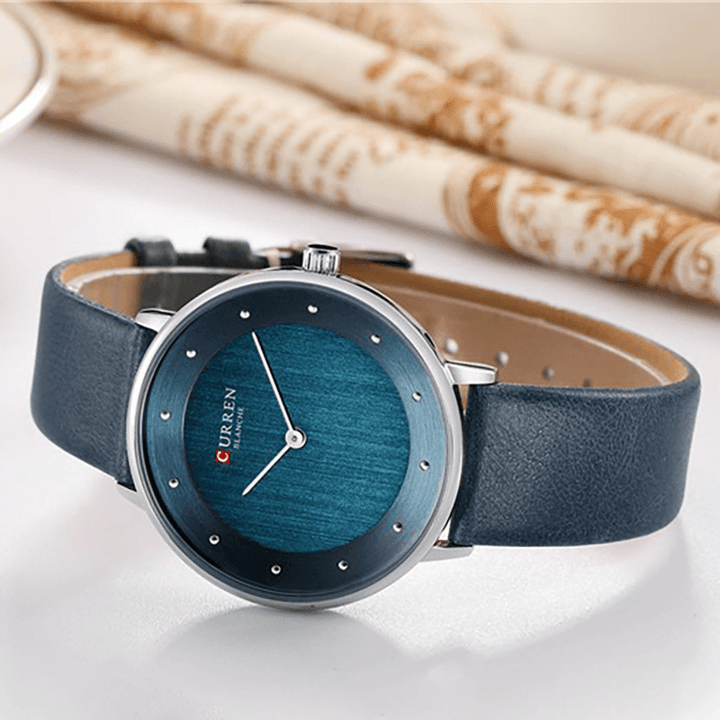 CURREN 9033 Fashion Casual Time Display PU Leather Strap Women Quartz Watch - MRSLM