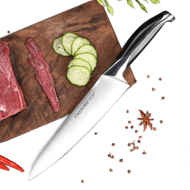 FINDKING Stainless Steel Knife Quality 8'' Inch Frozen Meat Cutter Chef Knife Kitchen Knife Tools - MRSLM