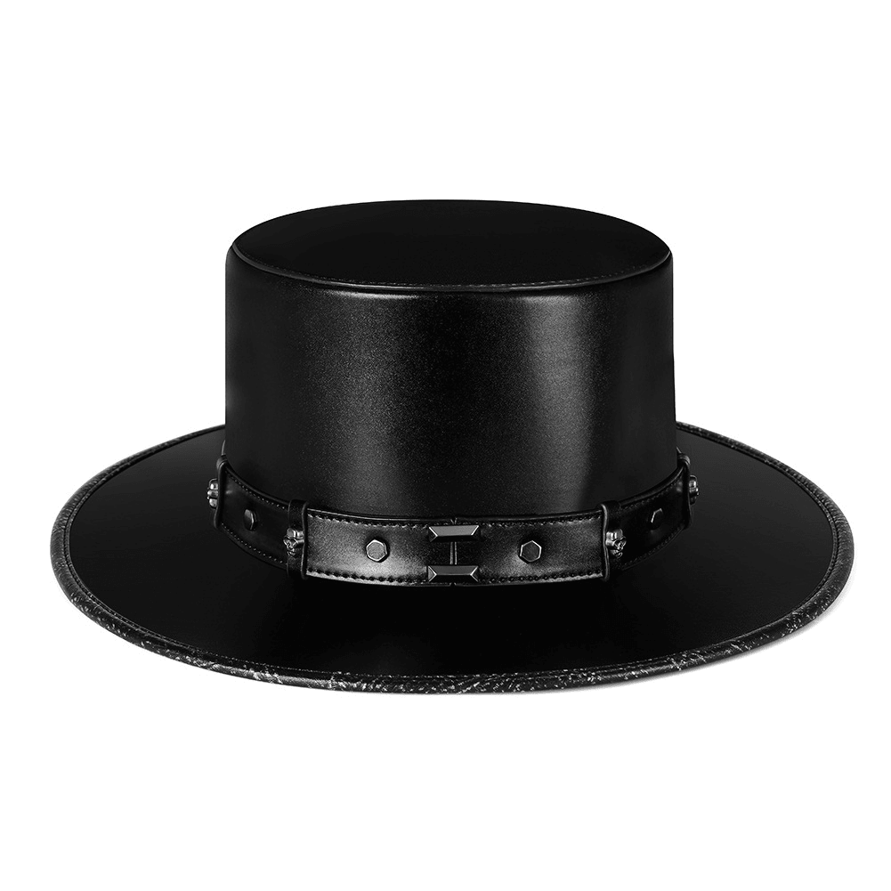 PU Leather Gentleman Hat Punk Party Stage Performance - MRSLM