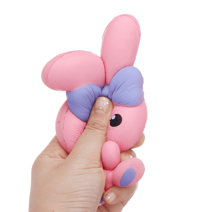 Jumbo Bowknot Rabbit Squishy Slow Rising House Play Toy 8*6*13Cm with Packing Bag - MRSLM