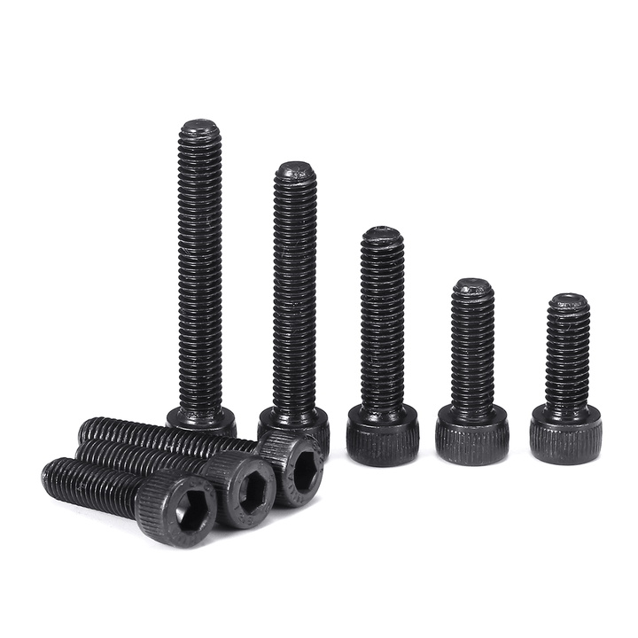 Suleve™ M5CH7 140Pcs M5 12.9 Grade Carbon Steel Hex Socket Cap Head Screw Bolt 6-35Mm Set - MRSLM