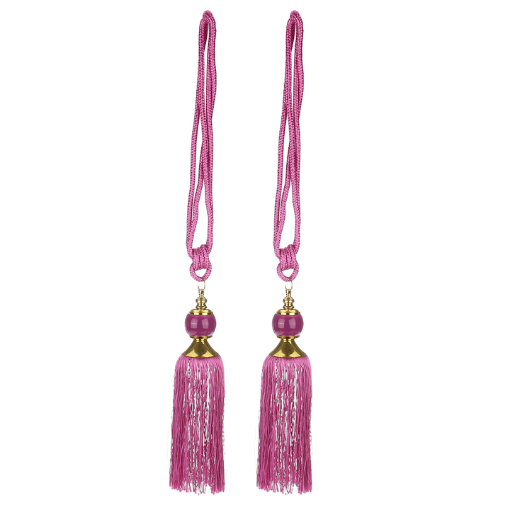 Tassel Curtain Tiebacks Fringe Curtain Tie Backs Room Decor Light Polyester Bead - MRSLM