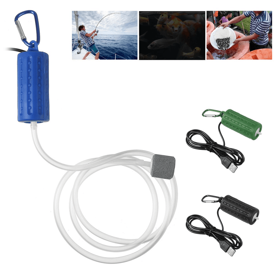 Aquarium Fish Tank Portable USB Mini Oxygen Air Pump Mute Energy Saving Supplies Air Pump Aquarium Aquatic Pet Supplies - MRSLM