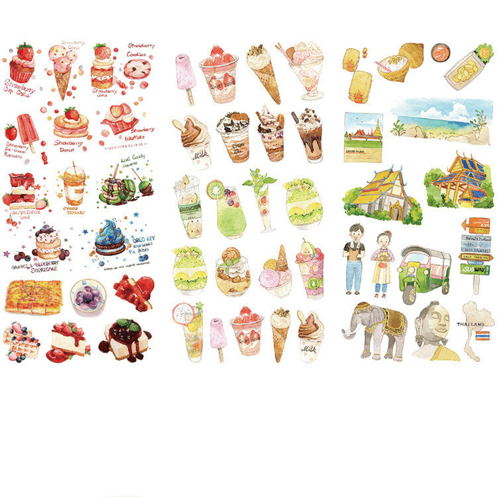 Simple Creative Diary DIY Cute Girl Character Label Sticker - MRSLM