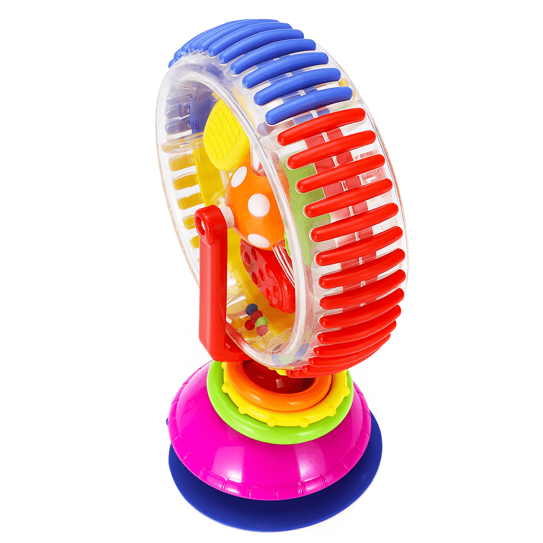 Baby Kid Rainbow Creative Observe Ferris Wheel Rattle Educational High Chair Toys - MRSLM