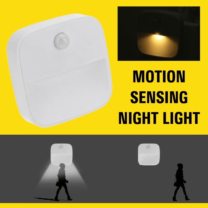 110-220V EU Plug Motion Sensor Night Light Auto Turn On/Off Human Movement Sensing Lamp - MRSLM