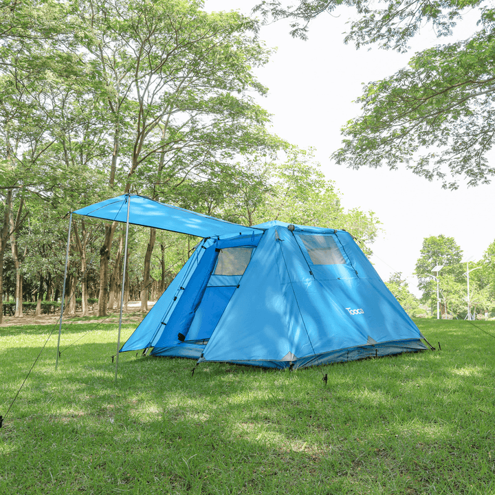 Tooca 4-Persons Camping Tent 3 Colors Double Instant Set Waterproof Outdoor Sun Shade Shelters Beach Backpacking Hiking - MRSLM