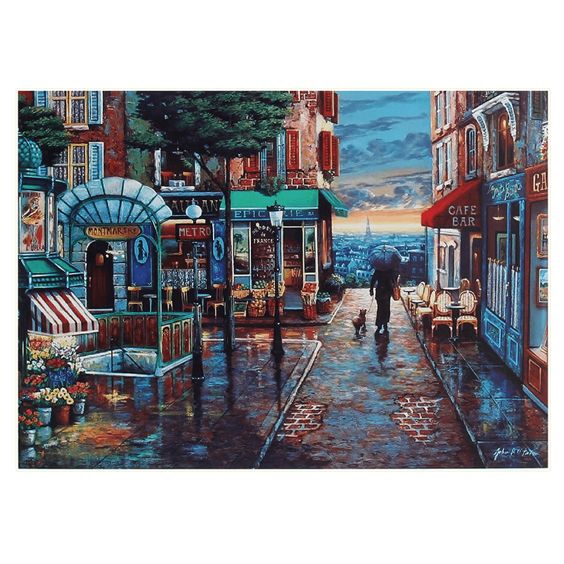 Adult Puzzle 1000 Pieces Upgraded Version of Thick Paper Q1068 Romantic City Streets - MRSLM