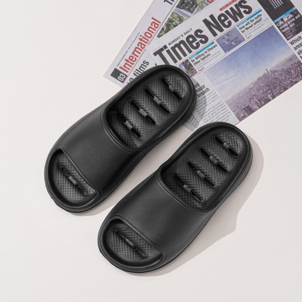 Men Non Slip Soft Thick Sole Open Toe Casual Bathroom Slippers - MRSLM