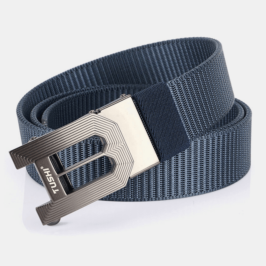 Men Nylon 120Cm Automatic Buckle Casual Young All-Match Jeans Belt - MRSLM