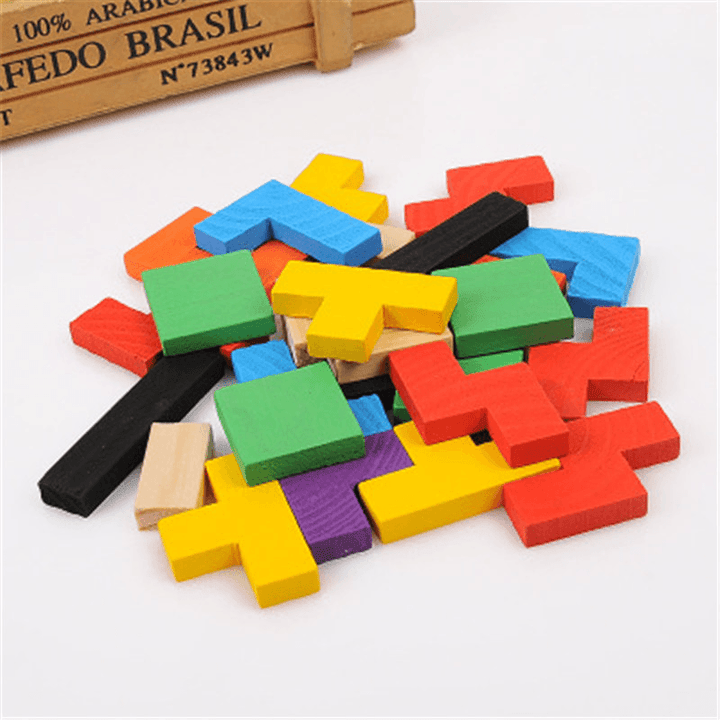 Variety Cube Puzzle Children'S Wooden Color - MRSLM