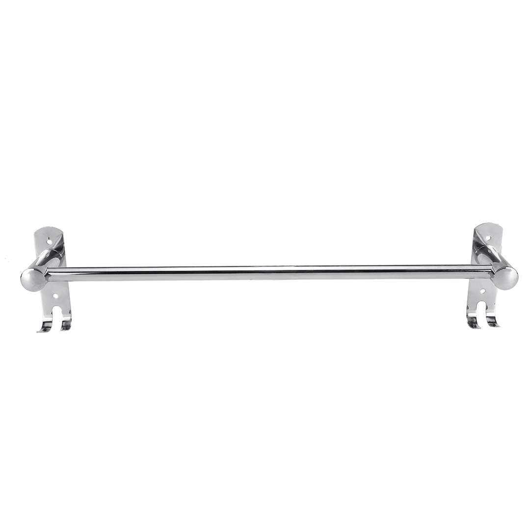 50Cm Stainless Steel Bath Shelf Wall Mounted Towel Rail Rack Single Double Shelf for Bathroom Storage - MRSLM