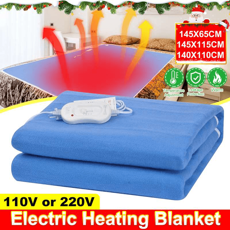 Baizheng 110V 60W 115/65CM Electric Blanket Automatic Overheat Protection Function with Adjustable Temperature Regulator for Bedroom Sets - MRSLM