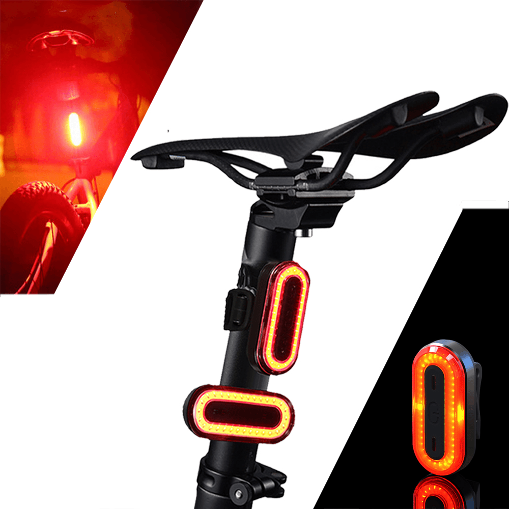 XANES 2Pcs STL03 100LM IPX8 Memory Mode Bicycle Warning Taillight 6 Modes 1200Mah USB Charging 360° Rotation - MRSLM