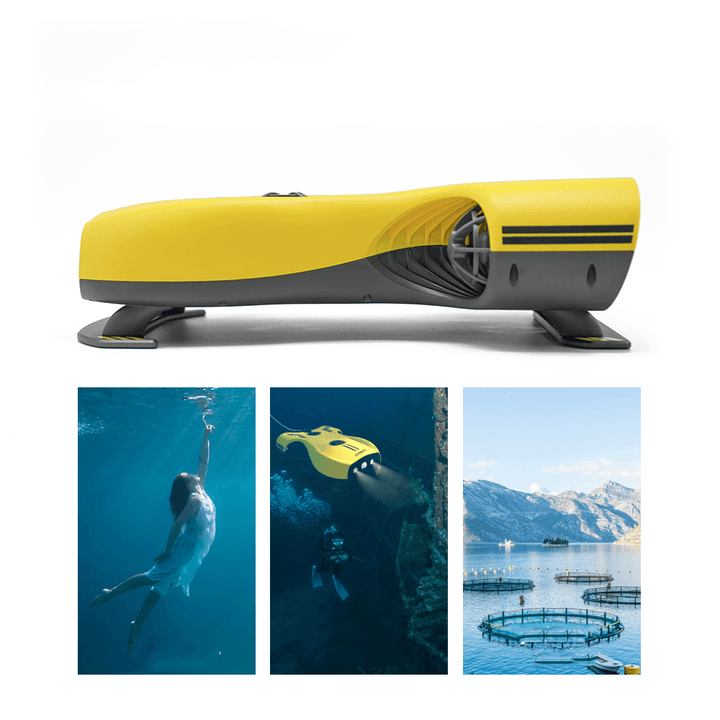 SMACO 64G Smart Underwater Drone 100M Diving Robot with APP 4K HD Action Camera LED Light 4 Booster Remote Control for Recording Fish Finder Fishing Camcorder RC Submarine Robot Toy - MRSLM