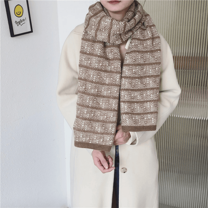 Thick and Warm Couple Woolen Knitted Scarf - MRSLM