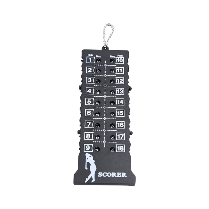 18 Hole Stroke Putt Score Card Counter Indicator with Key Chain Score Counter Black ISP Hot - MRSLM