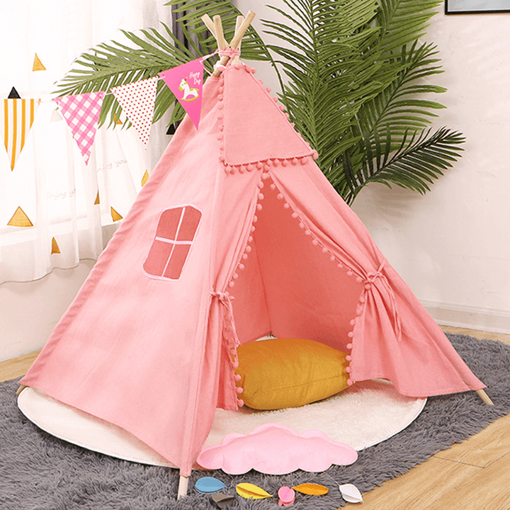 1.6M Kids Play Tent Cotton Teepee Wigwam Sleeping House Indoor Outdoor - MRSLM