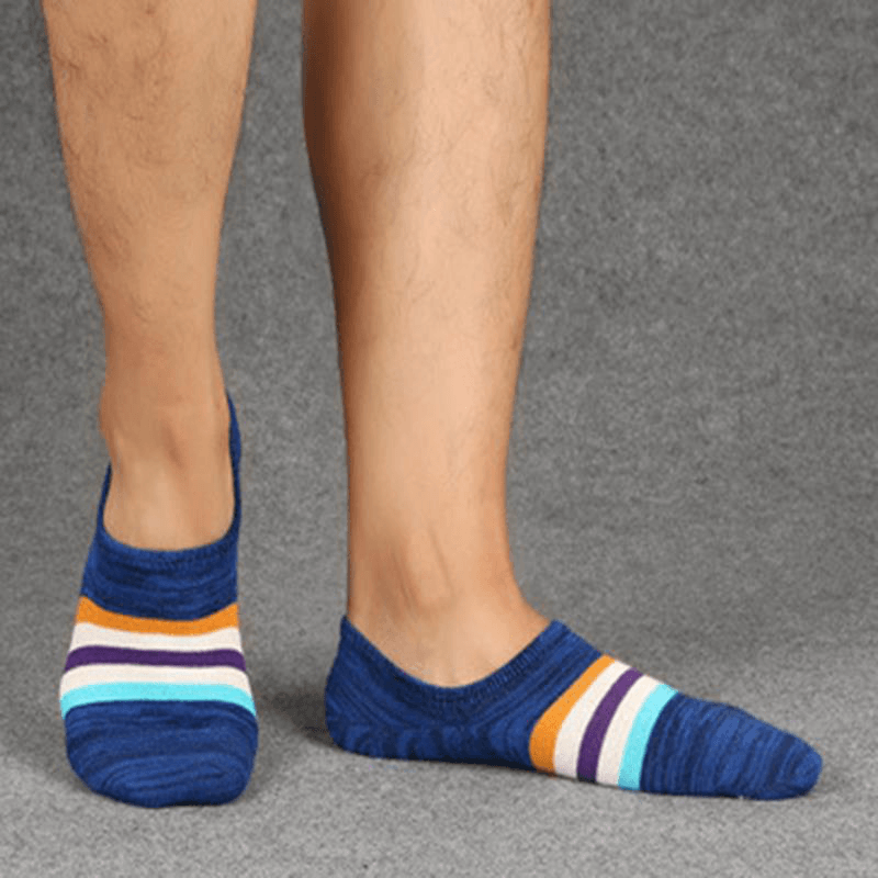 Men Combed Cotton Athletic Sock with Silicone Slip - MRSLM