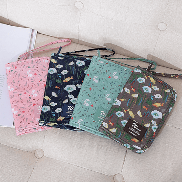 Travel Passport Holder Multi-Function Document Storage Bag Set Change Folder Cute Cartoon Waterproof - MRSLM