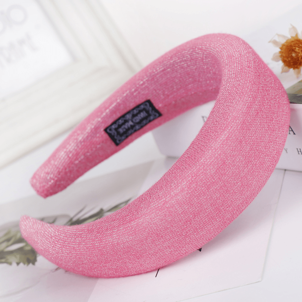 Silk Headband Solid Color Sponge Hair Accessories - MRSLM