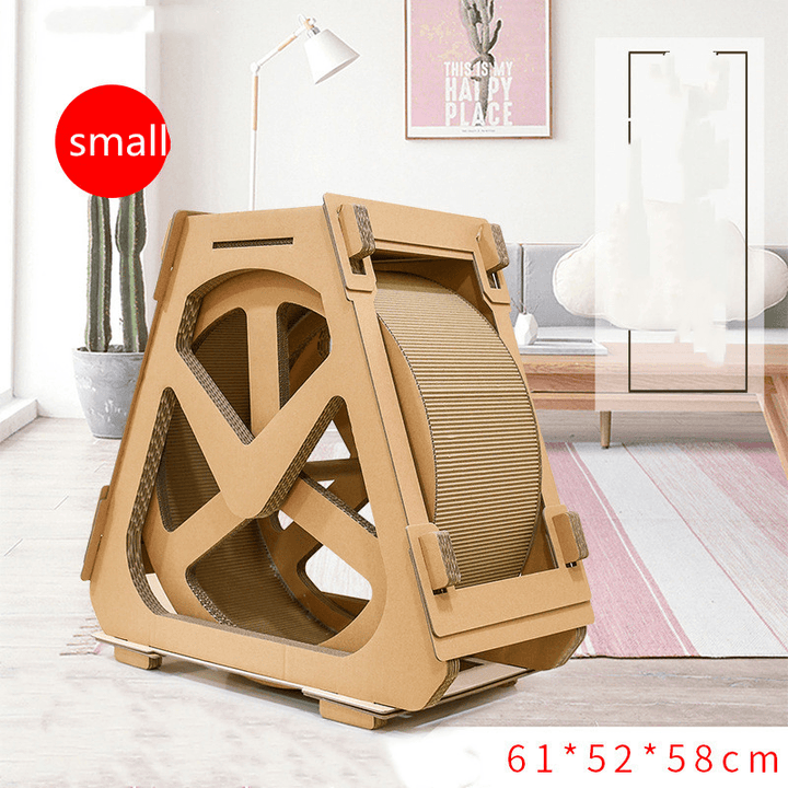 DEKU Scratching Post Ingenious Water Wagon Wheel Observation Deck for Rest and Scratch - MRSLM