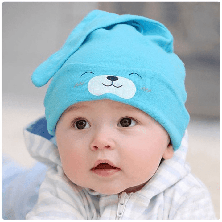 Baby Soft Cotton Sleeping Cap New Children'S Hat Cartoon Bear - MRSLM