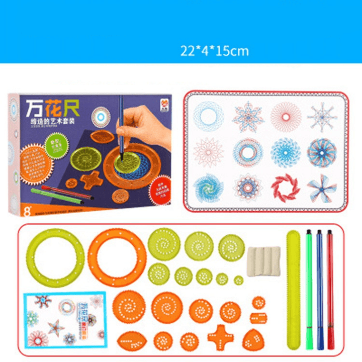 Children'S Art Painting Template Ruler Wanhua Ruler Teaching Stationery Drawing Floor Large Graffiti Set - MRSLM