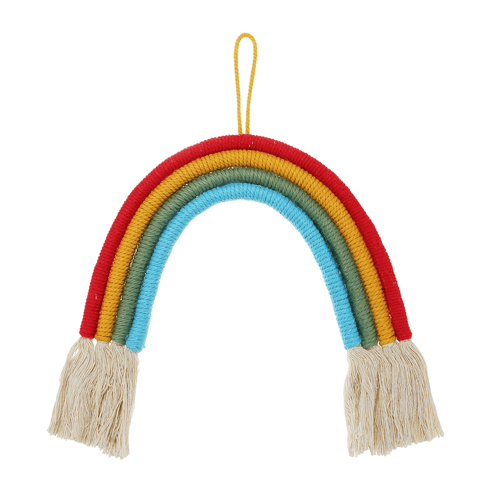 Nordic Style Curtain Tassel Rainbow Wall Hanging Ornament Cotton Tapestry Decorations - MRSLM