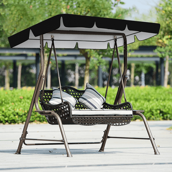 2100D Oxford Cloth Swing Top Cover Swing Awning Waterproof Sun Protection Canopy Outdoor Garden Shade Canopy - MRSLM