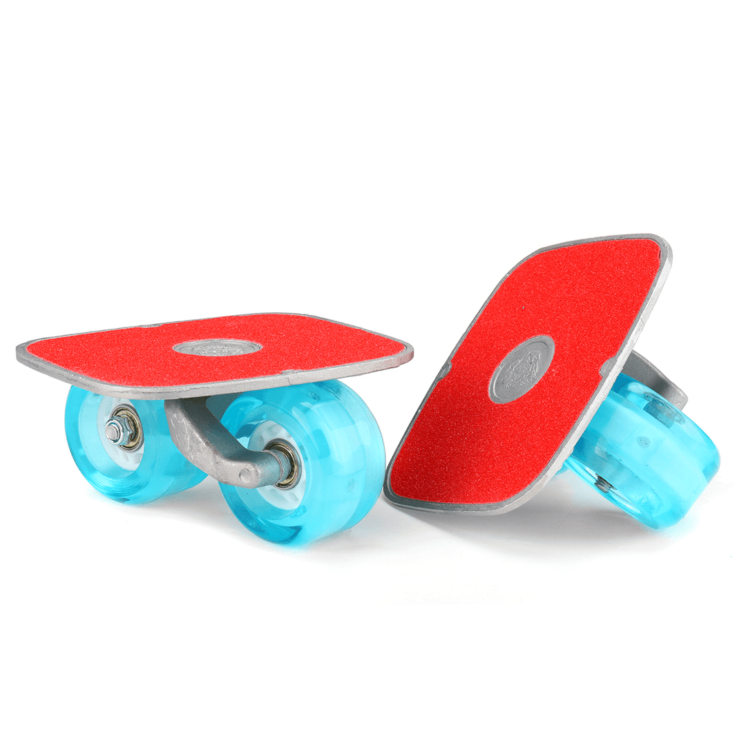 2 Pcs Skate Board PU Flashing Wheel Split Skateboard Drift Plate Roller Skate Outdoor Sport - MRSLM