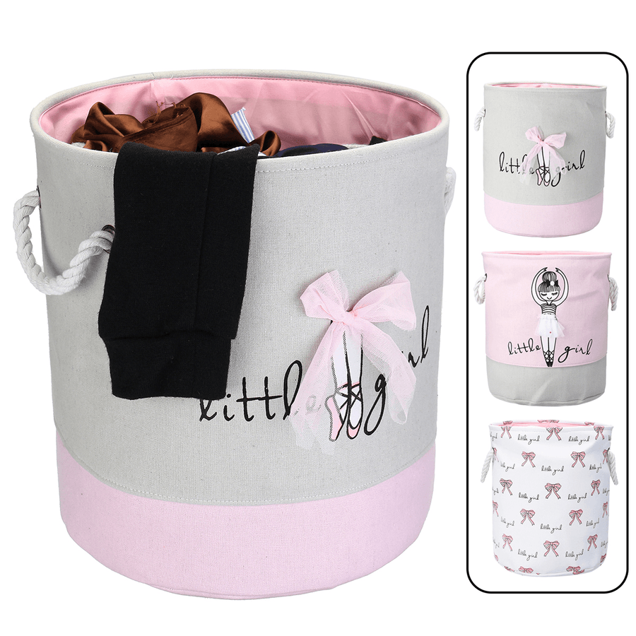 Foldable Kids Toy Clothes Storage Bag Printed Laundry Hamper Clothes Washing Baskets Laundry Basket - MRSLM