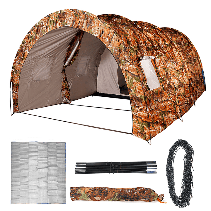 8-10 Person Family Camping Tent Waterproof Tunnel Double Shelter Anti-Uv Sunshade Canopy Outdoor Hiking - MRSLM